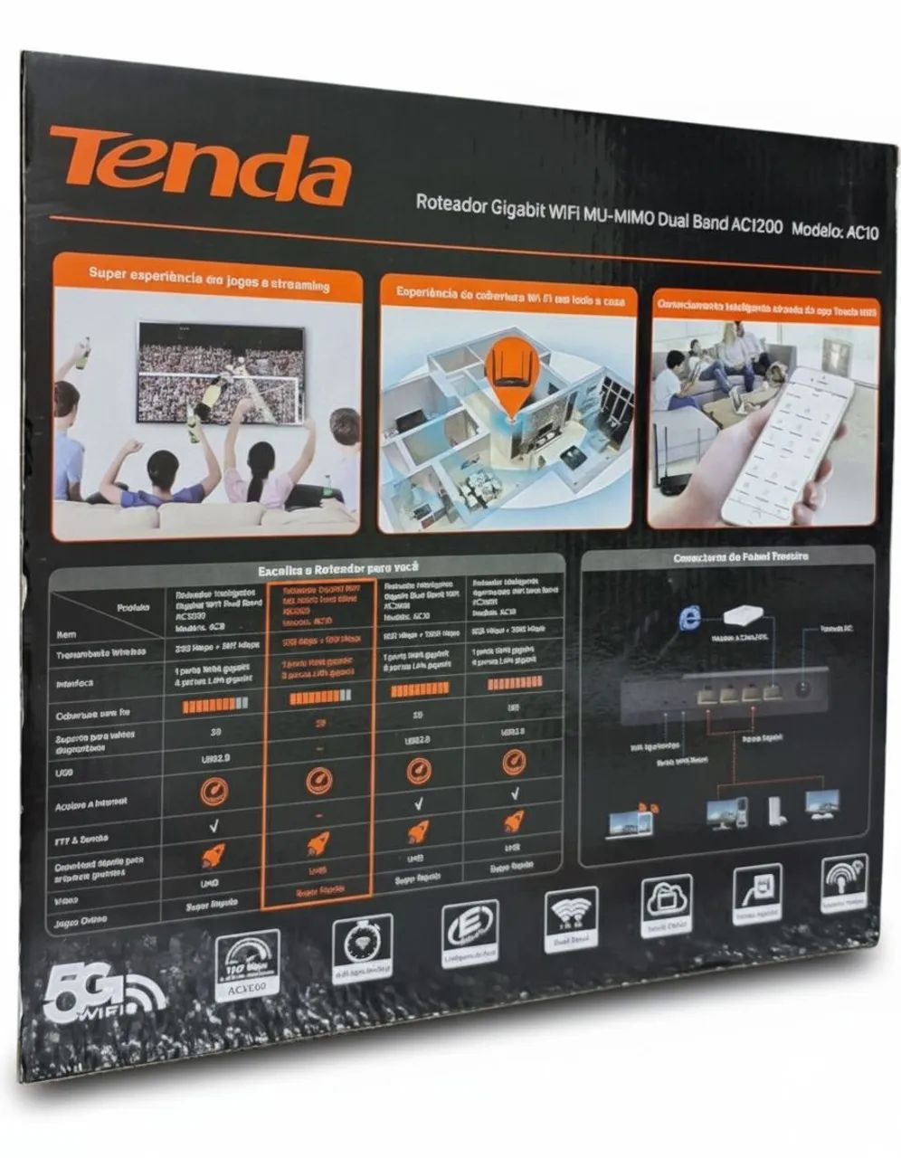 Roteador Tenda AC1200 (Modelo AC10) - Wi-Fi Gigabit Ultra Rápido! - Foto 4