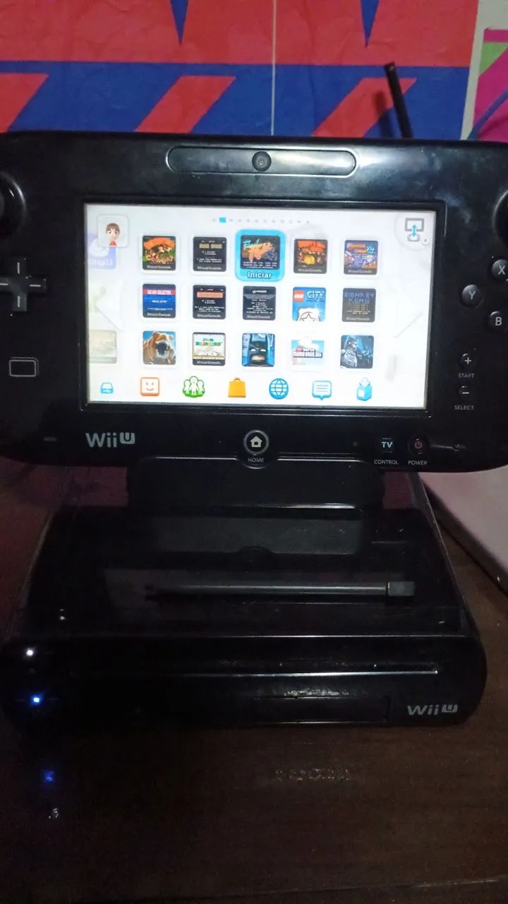 Wii U Desbloqueado HD de 500GB cartão SD de 2GB  Vendo Ou Troco Por Placa De Video Ou PC - Foto 2