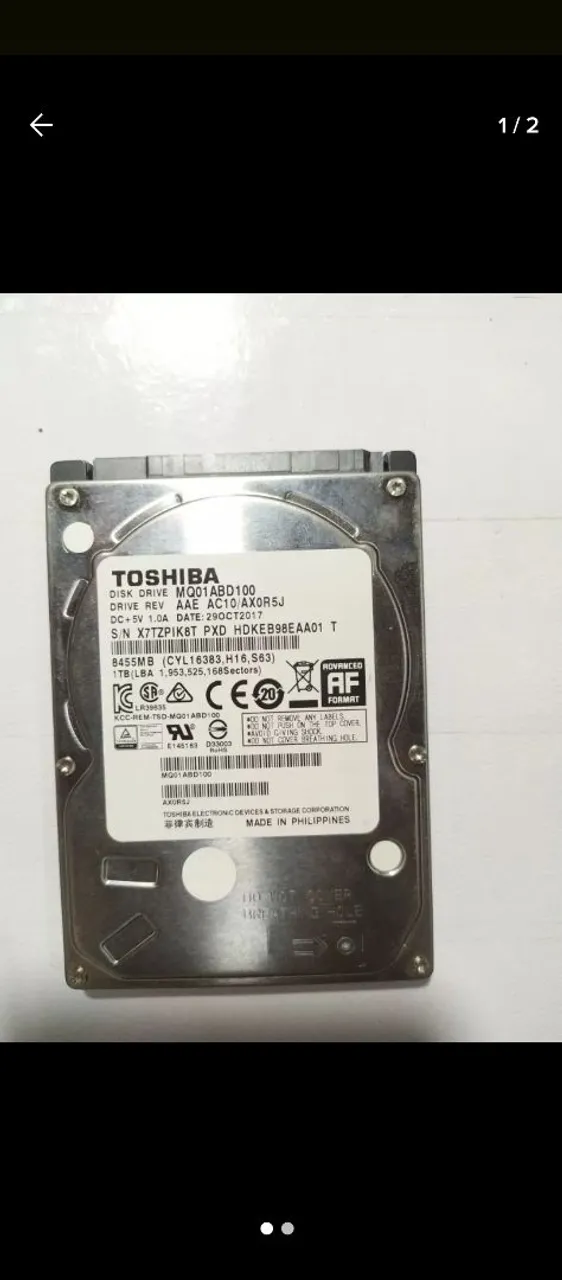 HD Toshiba 1TB MQ01ABD100