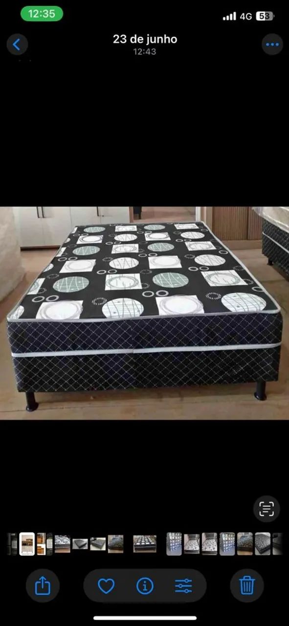 Base + colchão casal 750R$