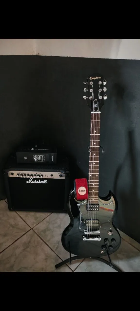 TROCA OU VENDA Guitarra Epiphone SG + Amplificador Marshall