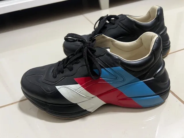 Tênis Gucci Rhyton Couro Preto