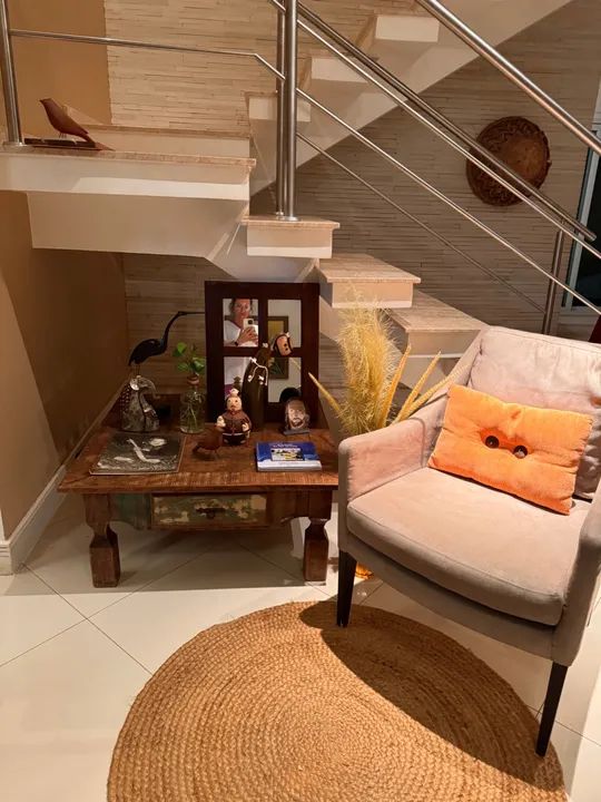 Mesa de centro rústica  e espelho madeira de lei - Foto 2