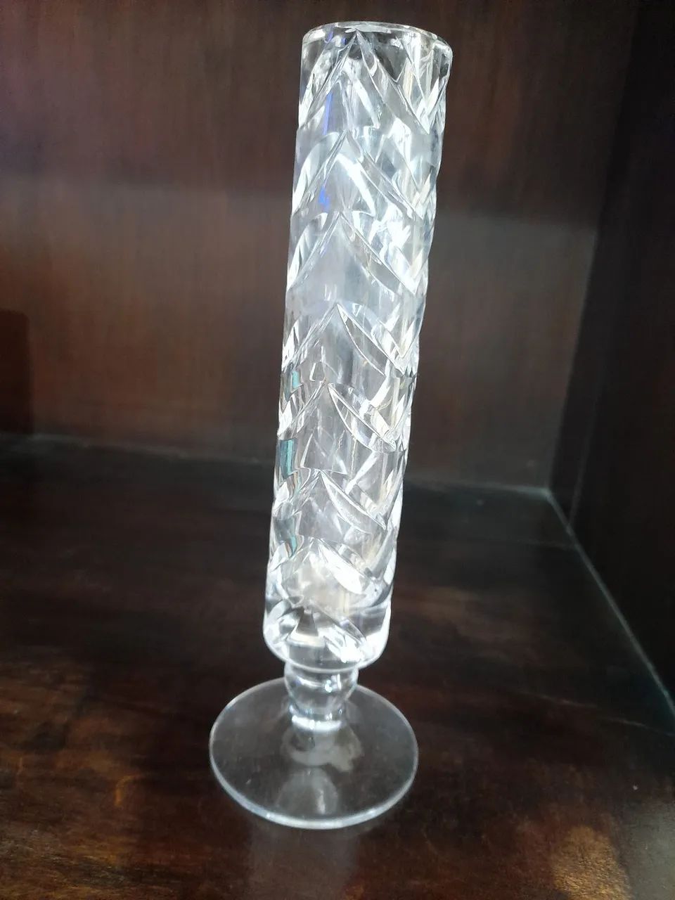 Vaso Decorativo de Cristal Lapidado