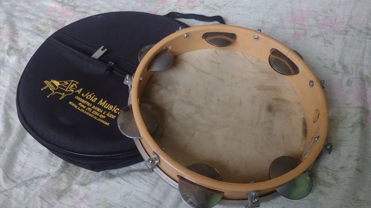 Pandeiro de 10 polegadas TP 300 Torelli com case - Foto 3