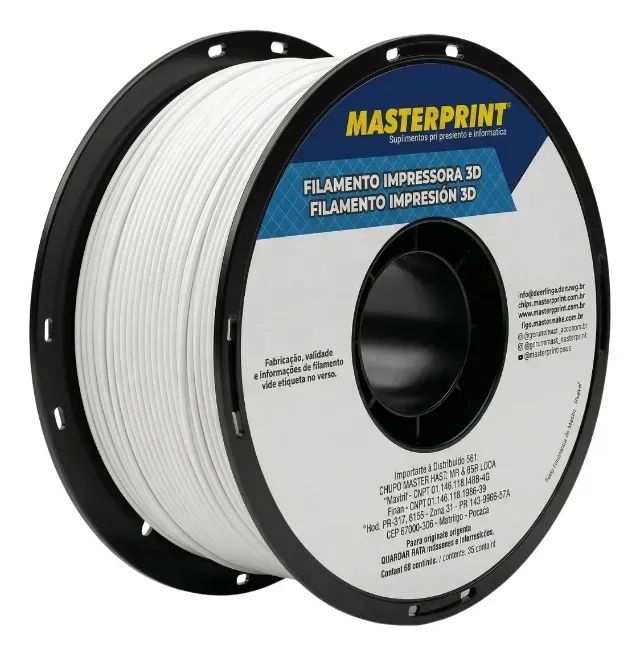 Filamento De Impressora 3d PETG Branco 1kg Masterprint