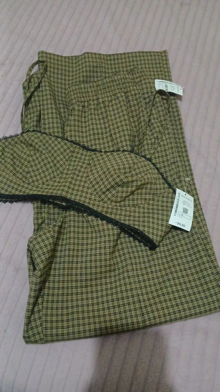 Conjunto calça e cropete 