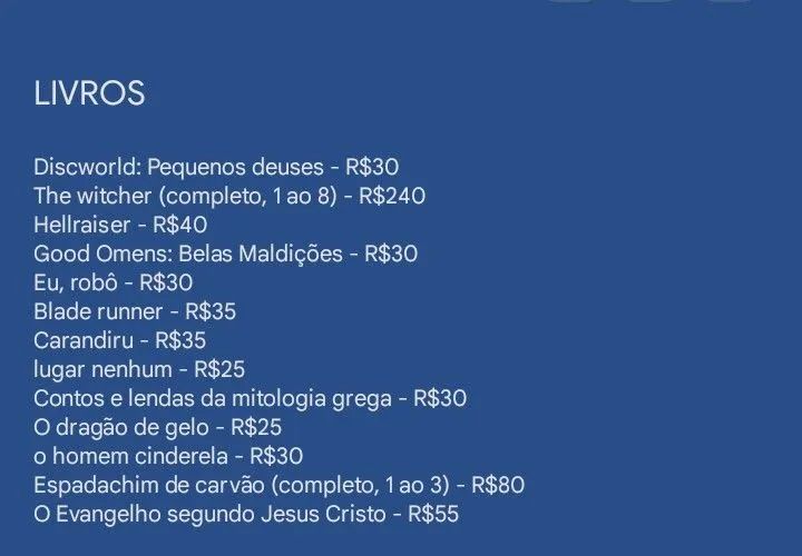 LIVROS DIVERSOS