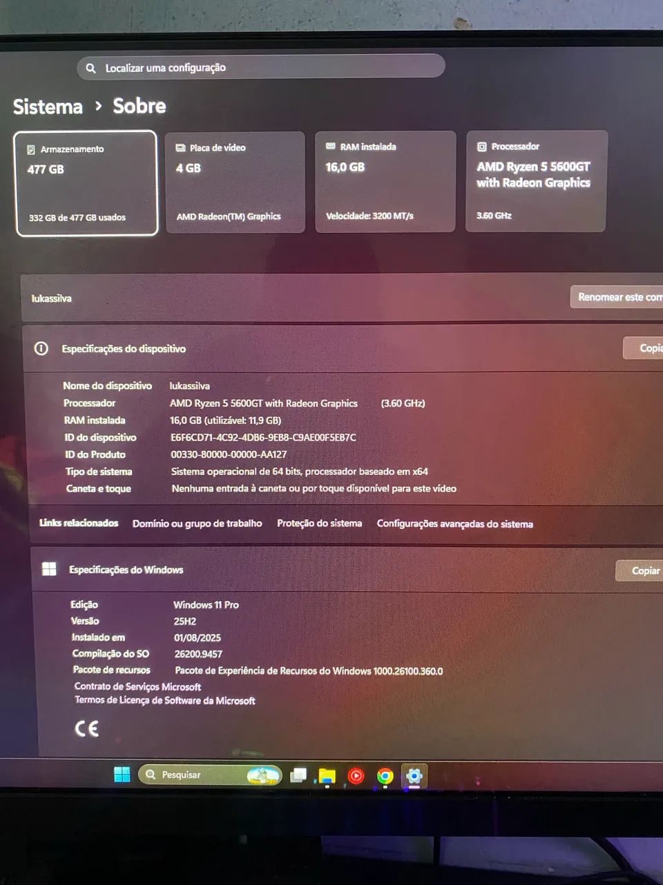 PC Gamer Ryzen 5600gt Completo - Foto 4