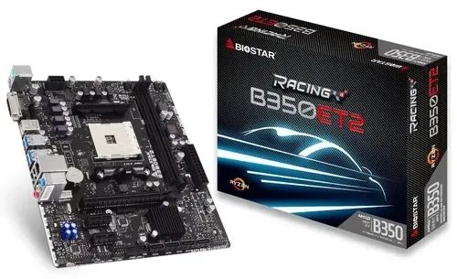 Biostar Placa Mãe B350 AM4 B350ET2 RACING