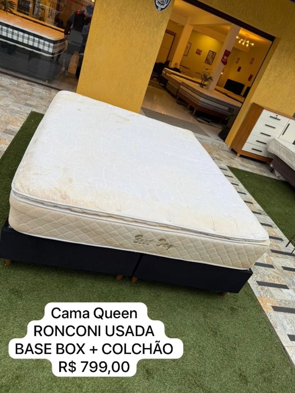 Colchão Queen RONCONI + base box - Entrego!  - Foto 4