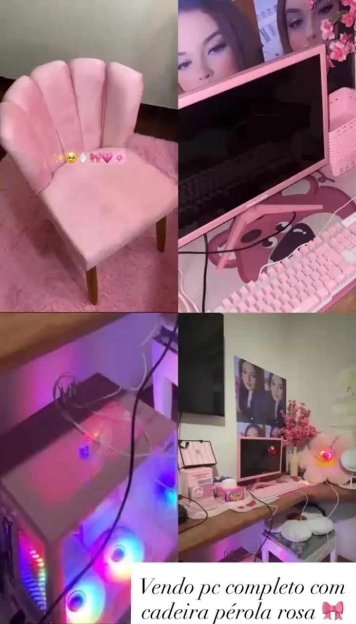 VENDO PC ROSA COMPLETO