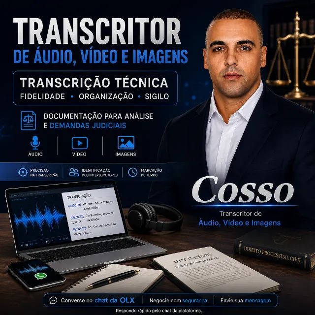 TRANSCRIÇÃO TÉCNICA DE ÁUDIO, VÍDEO E IMAGENS