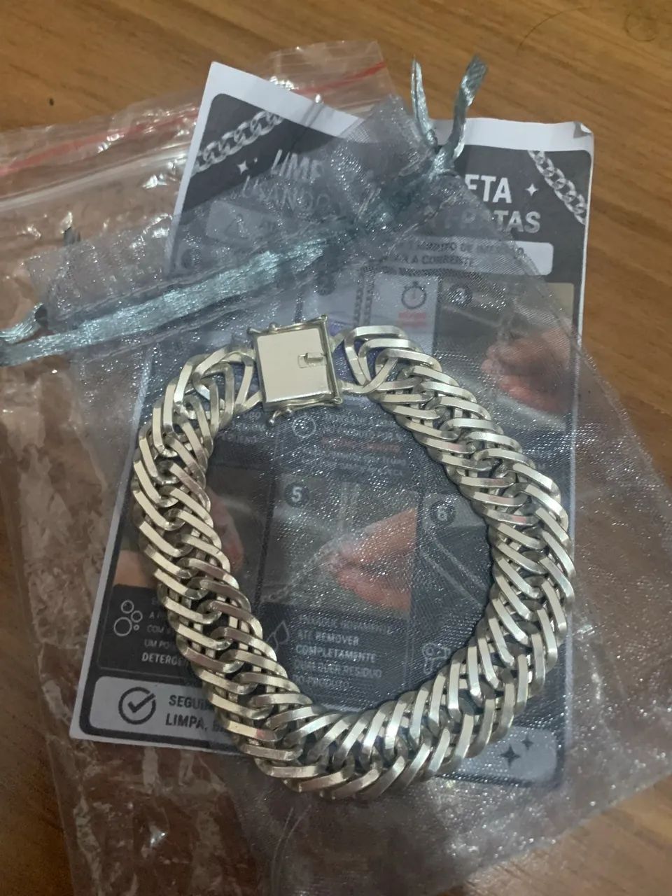 Pulseira prata mista  - Foto 5