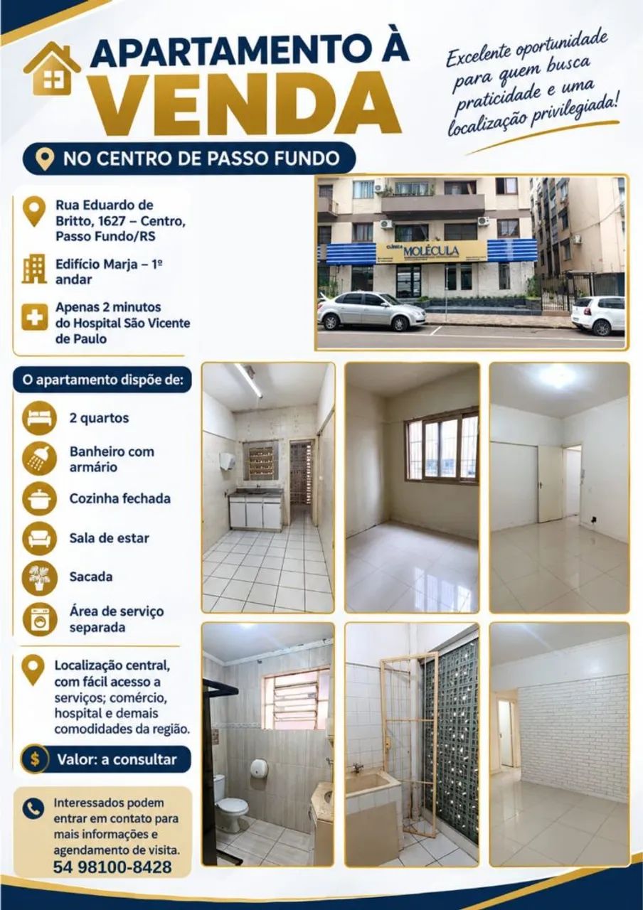 Apartamento à venda Ed Marja, centro