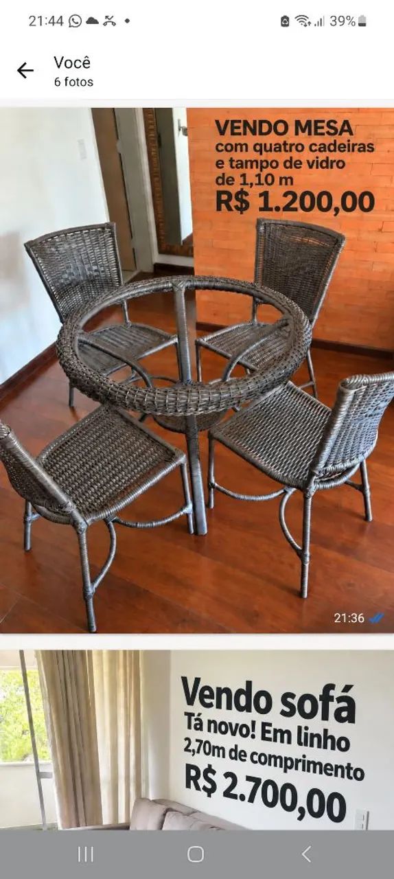 Sofa e mesa novinhos  - Foto 2
