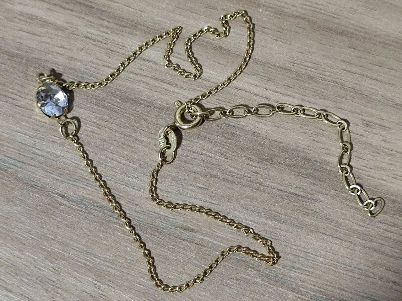 Tornozeleira de ouro 18k