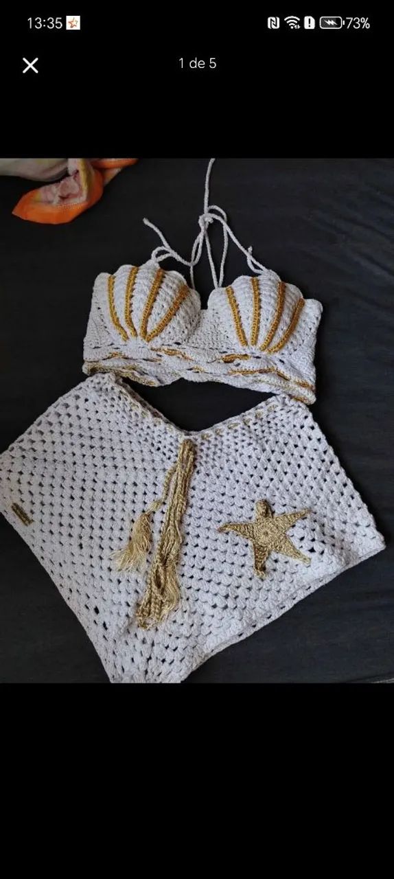 Conjunto de crochê praia