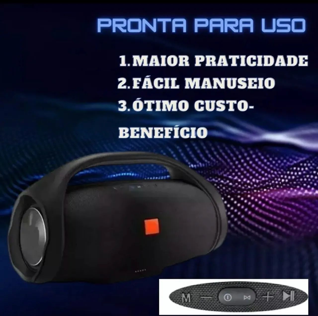 Caixa de Som Boombox Grande 35cm  - Foto 5