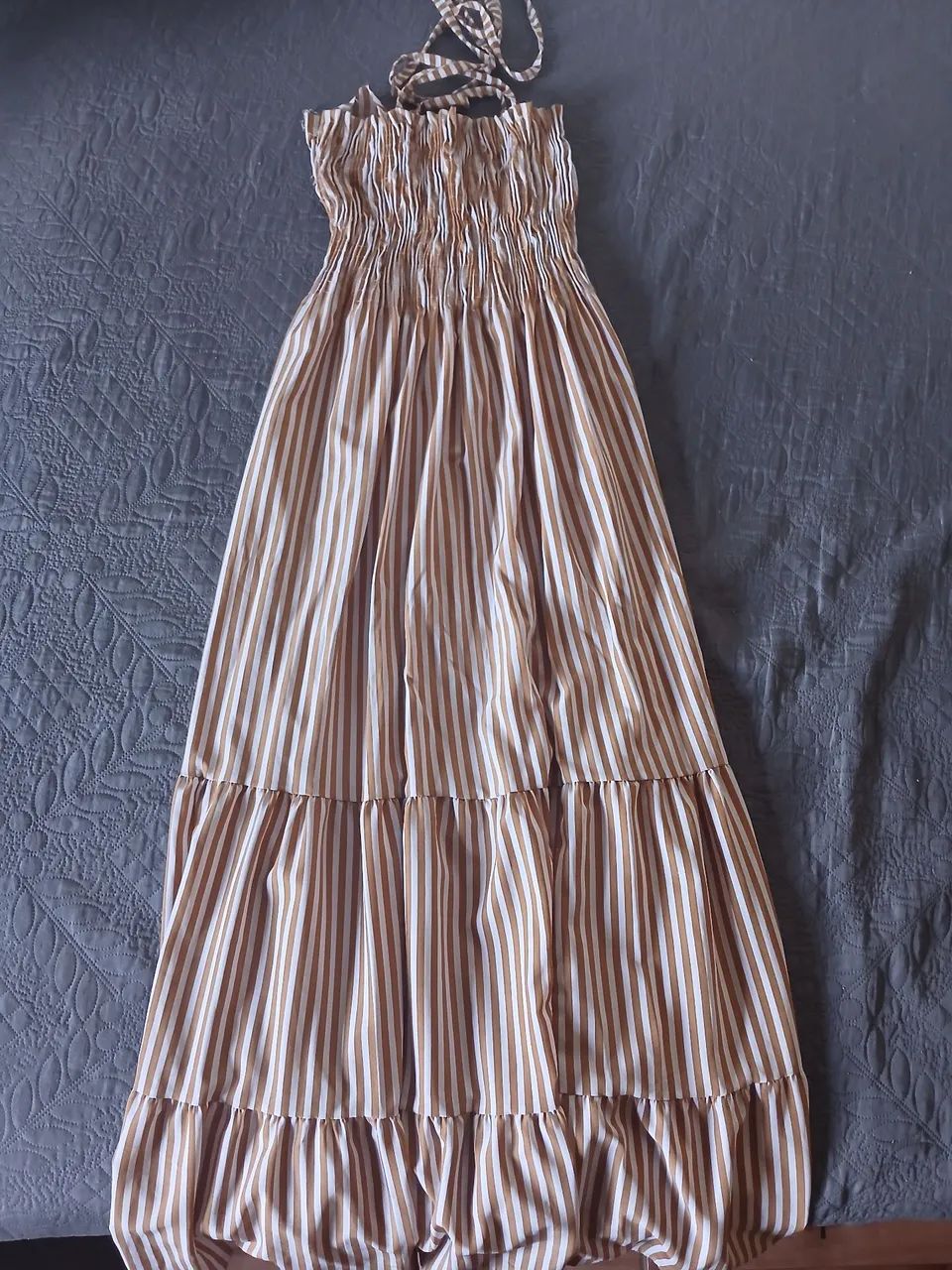 Vestido Longo Listrado