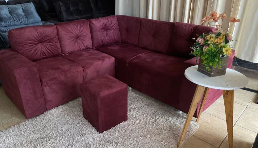 SOFA DE CANTO + PUFF DE BRINDE  - Foto 5