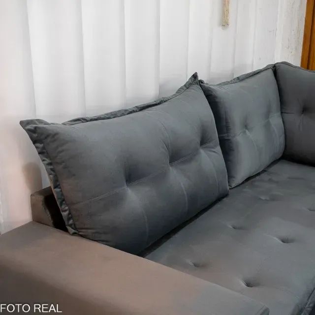 PROMOÇÃO SOFÁ DE CANTO ATLANTA 3,20M COM CHAISE - PAGUE SÓ NA ENTREGA! - Foto 4