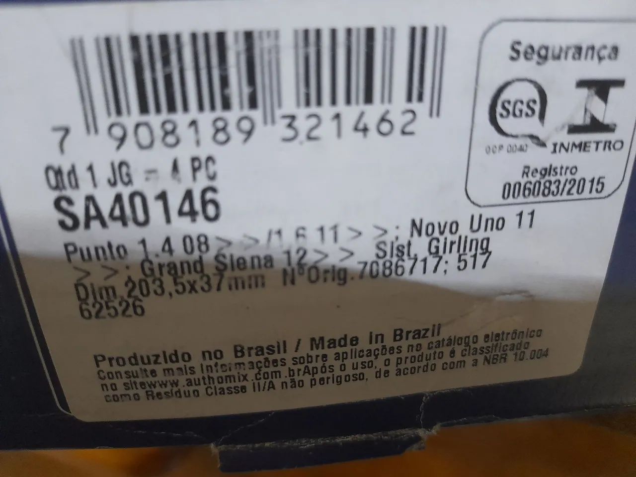 Sapatas de freio de ciena uno ciena  - Foto 3