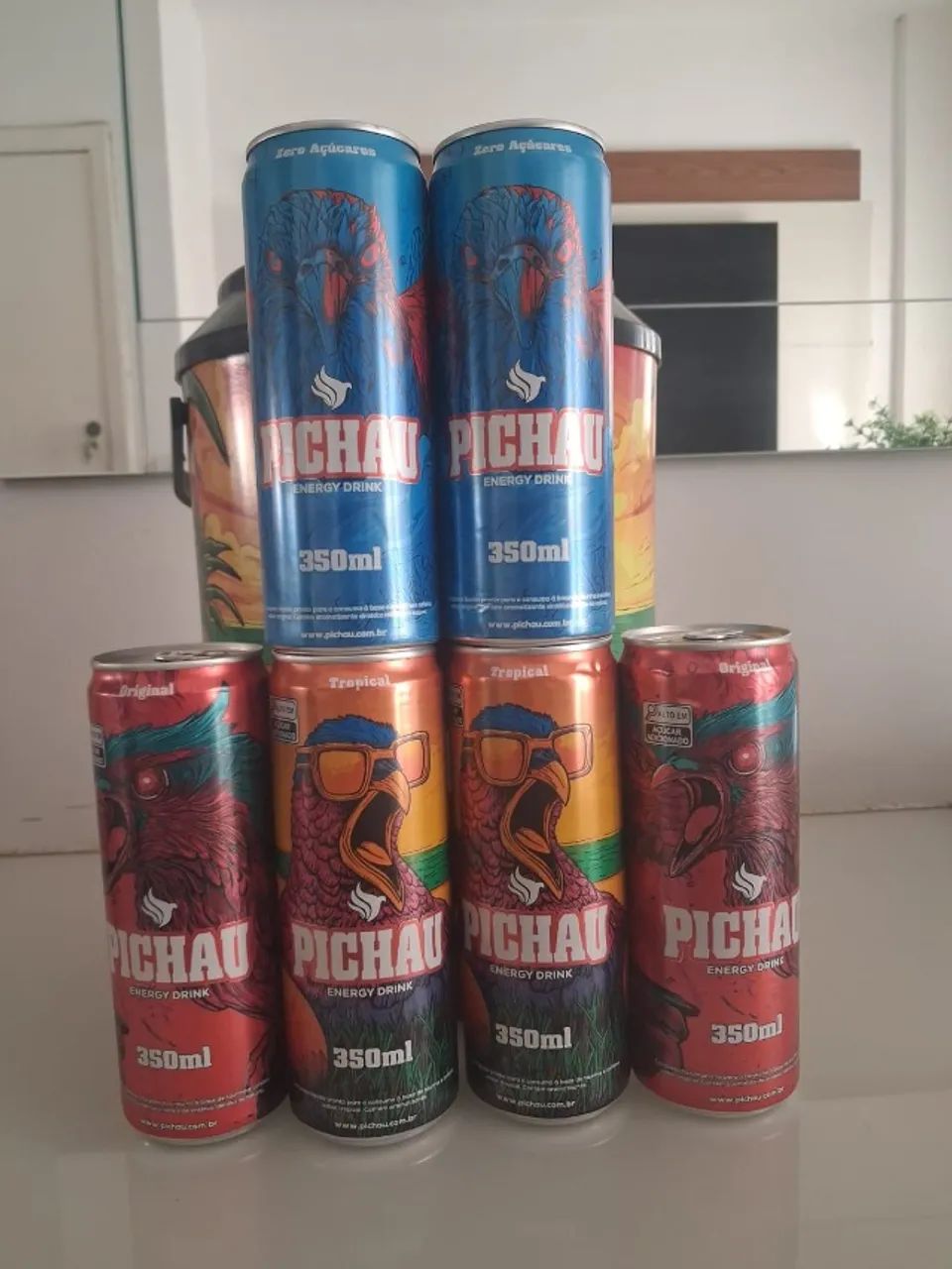 Kit Caixa Térmica Tropical Pichau+ Energéticos 3 Sabores(Original Tropical e Zero) 350ml - Foto 2