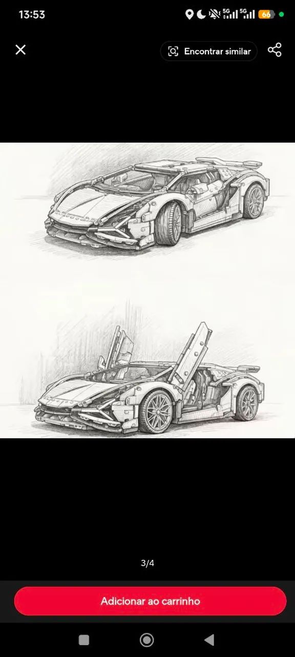 Lego Genérico Lamborghini Sian 3268pçs