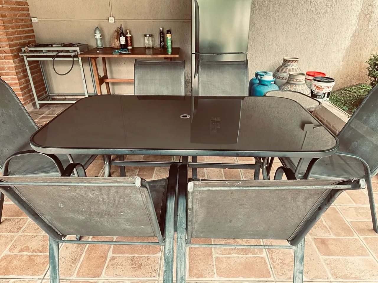 Mesa alumínio com 6 cadeiras  - Foto 5