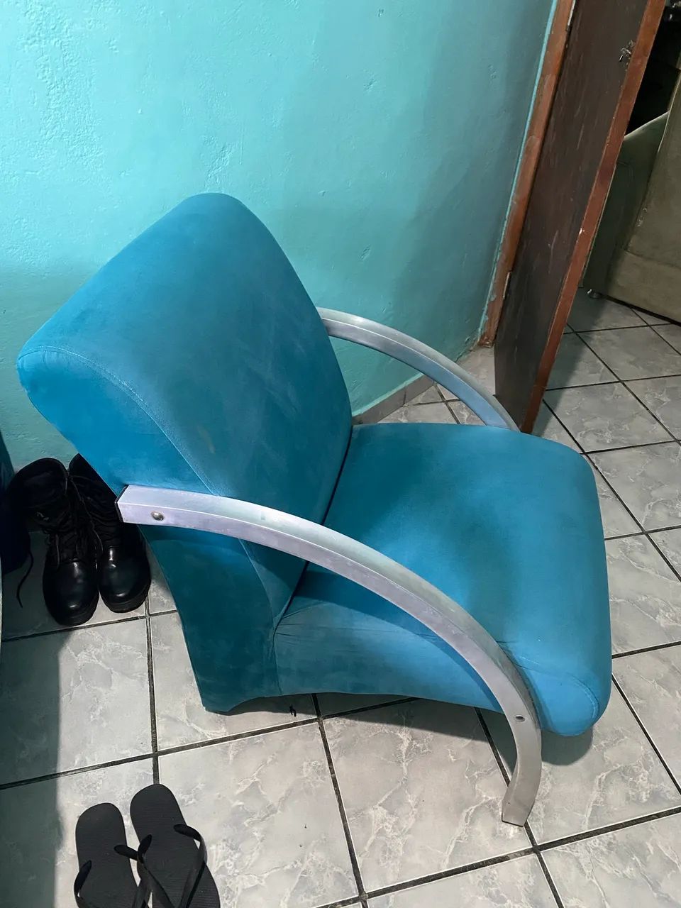 Poltrona em camurça  - Foto 2