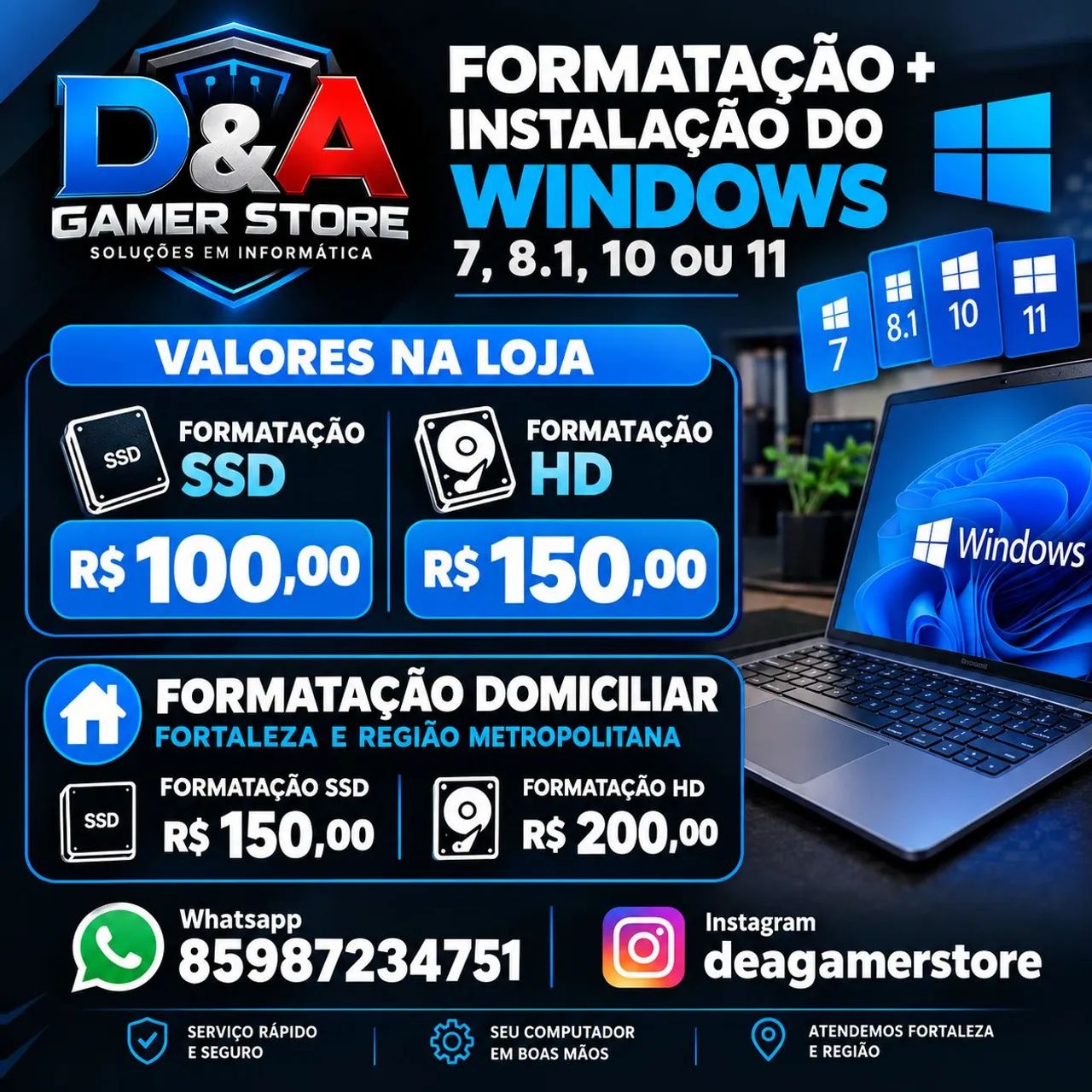 Assistência Técnica Especializada em Formatação Maraponga Fortaleza 