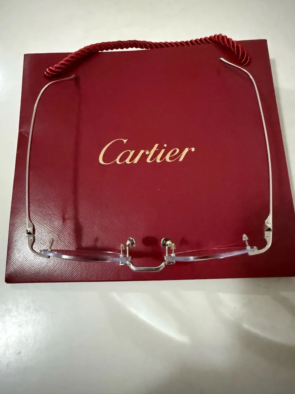 Óculos Cartier- original- completo- ouro branco - Foto 3