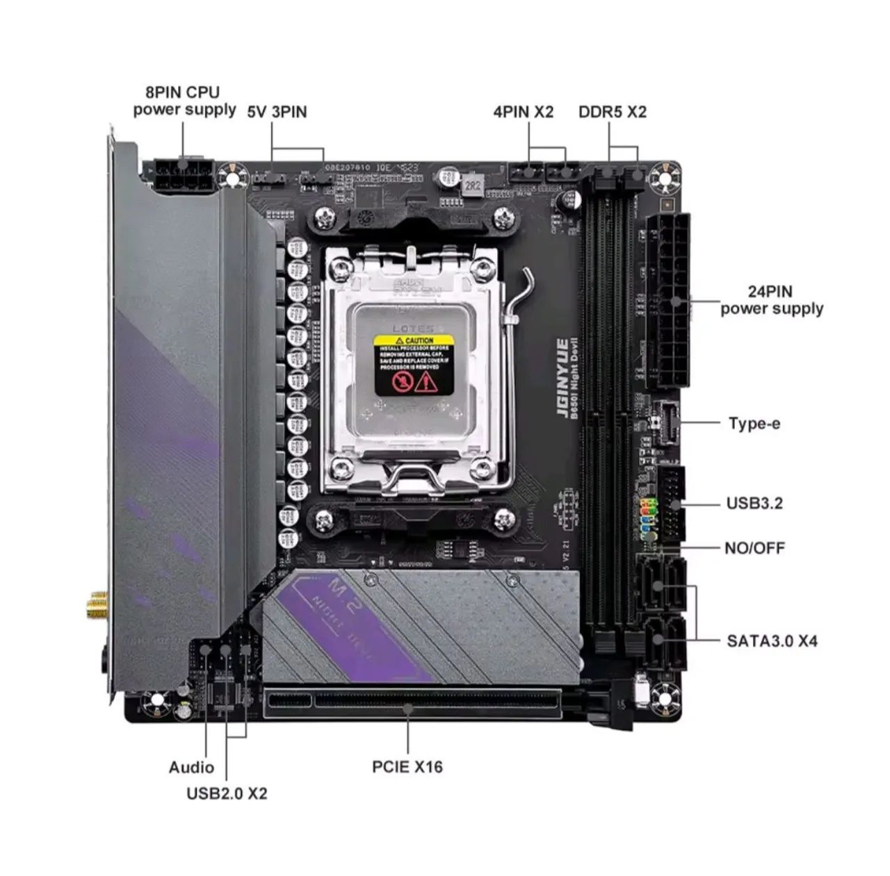 Kit Placa mãe Night Devil B650i + Ryzen 8400F + DeepCool AG500 - Foto 4