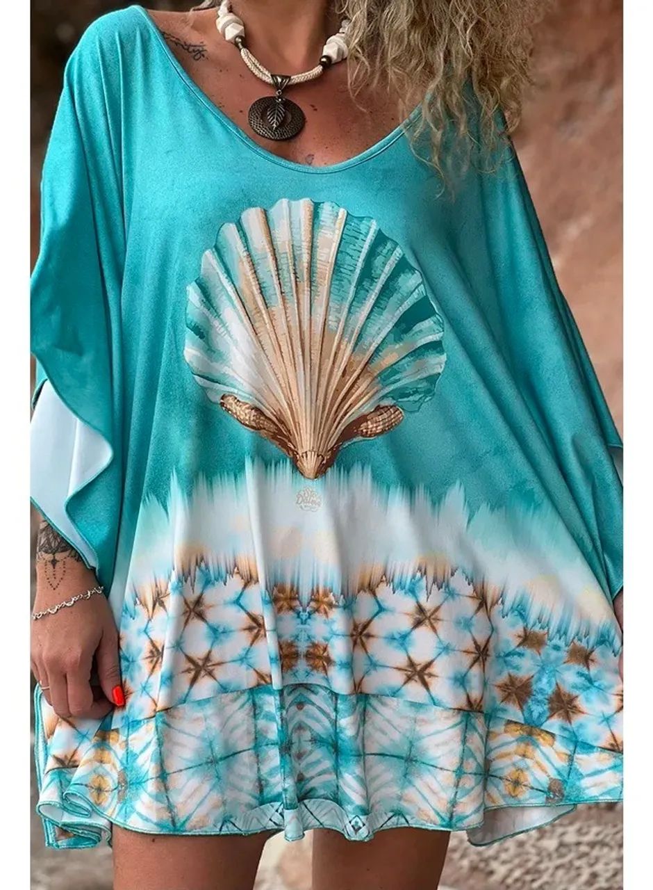 Kaftan estampado concha Sto.Daime - Foto 2