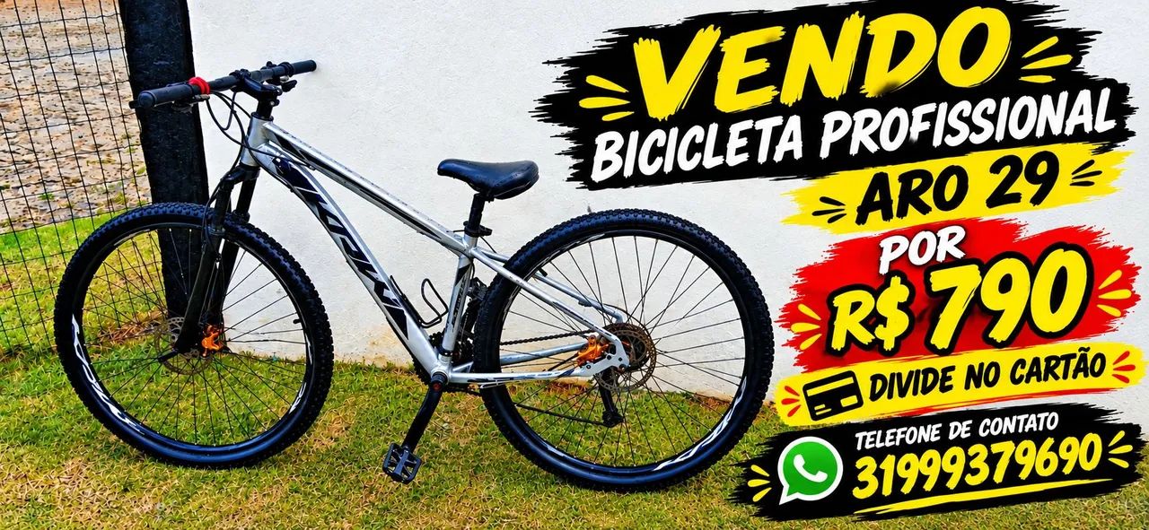 Bicicleta profissional aro 29 com freios absulute