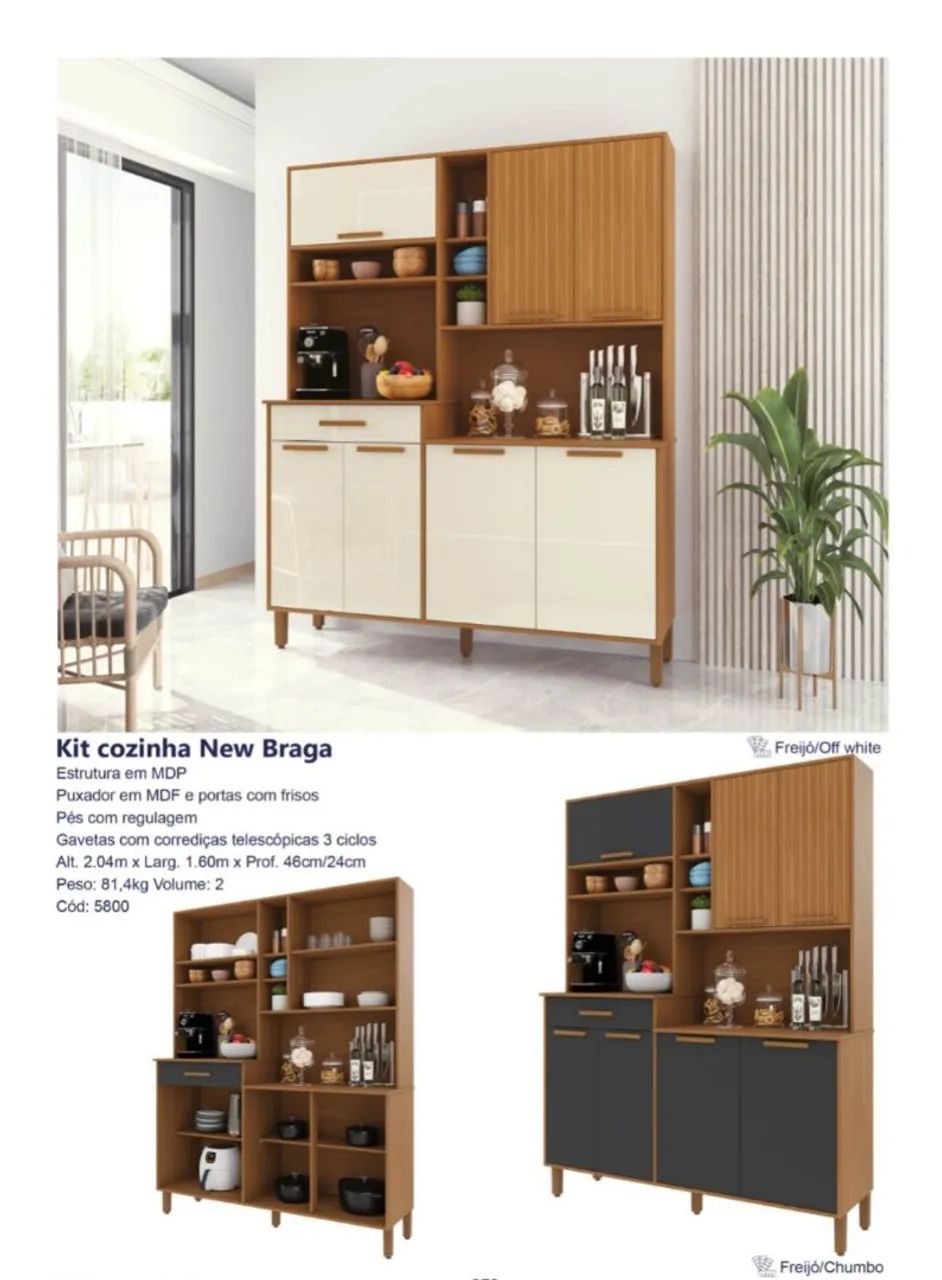 KIT COZINHA NEW BRAGA 1.60m