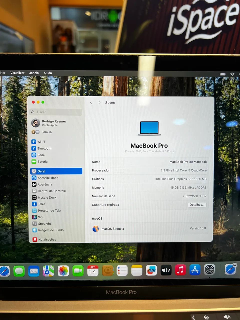 (Vendo ou troco) MacBook Pro 2018 16GB ram 256gb TouchBar