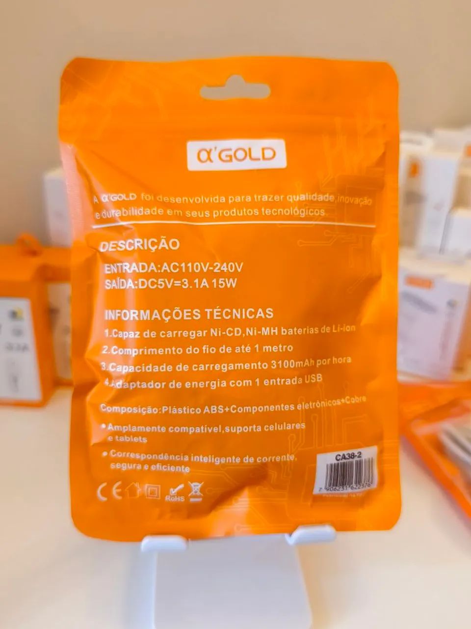 Kit carregador A'GOLD Lightning (iPhone)  - Foto 2