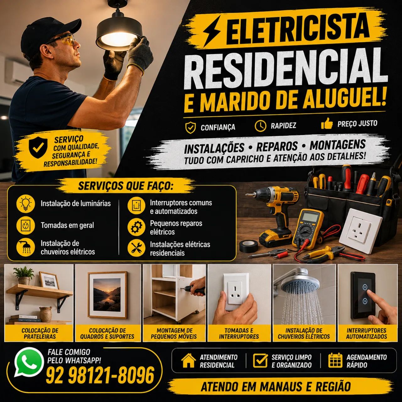 Eletricista Predial e Serviços de Instalação | Pequenos Reparos