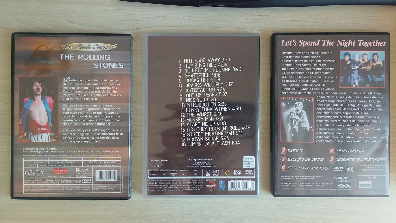 Vendo 3 dvds Rolling Stones documentário e show  - Foto 2