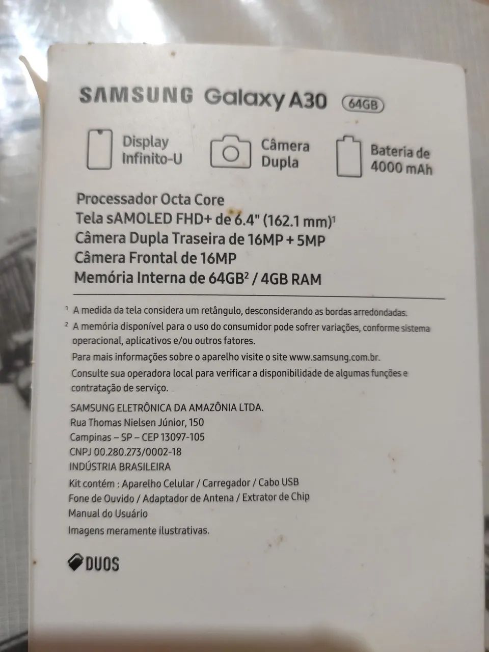 Smartphone Samsung A30 64GB