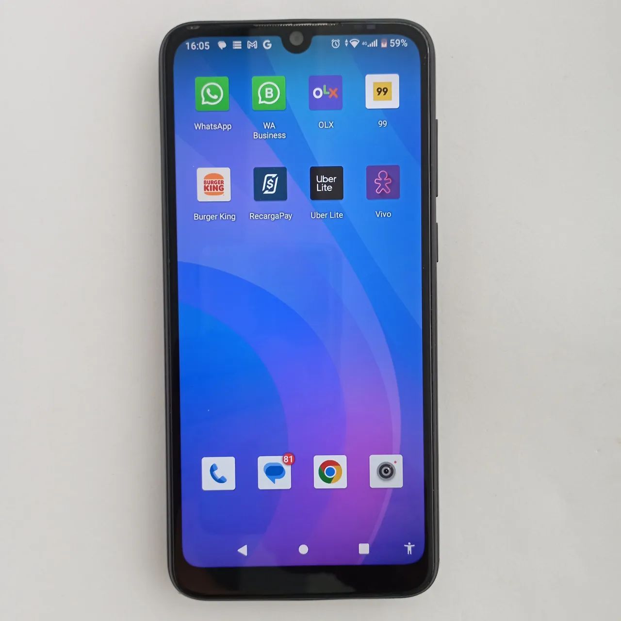 Celular Multilaser G3 liga só na tomada ou Power bank