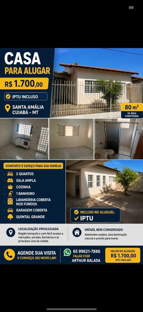 Aluguel de Casa Sta Amalia 