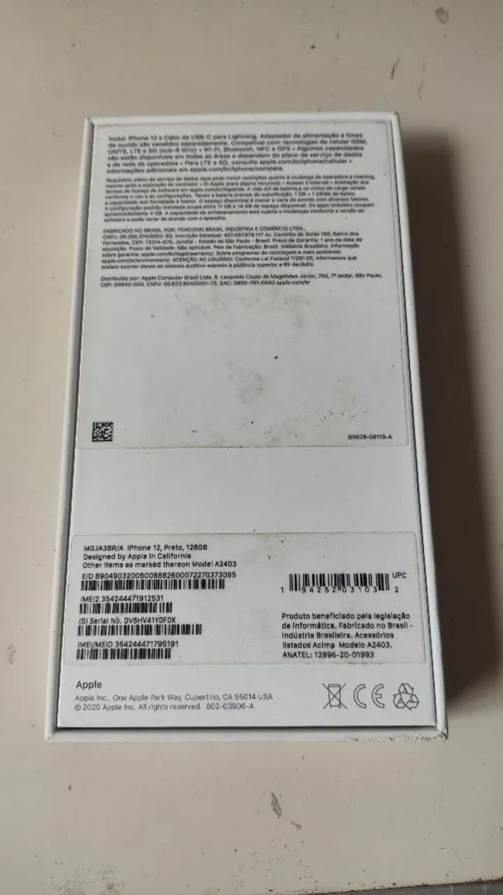 Caixa vazia do iPhone 12 original  - Foto 2