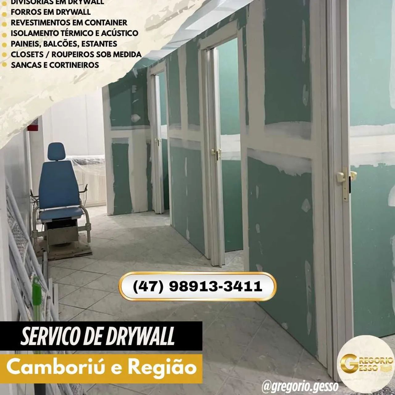 Drywall para Divisão de Ambientes