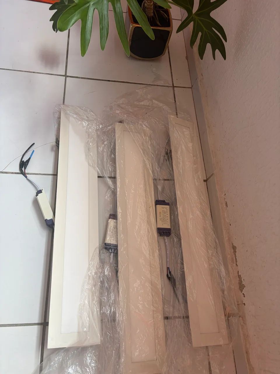 Luz painel de embutir retangular alumínio branco  - Foto 2