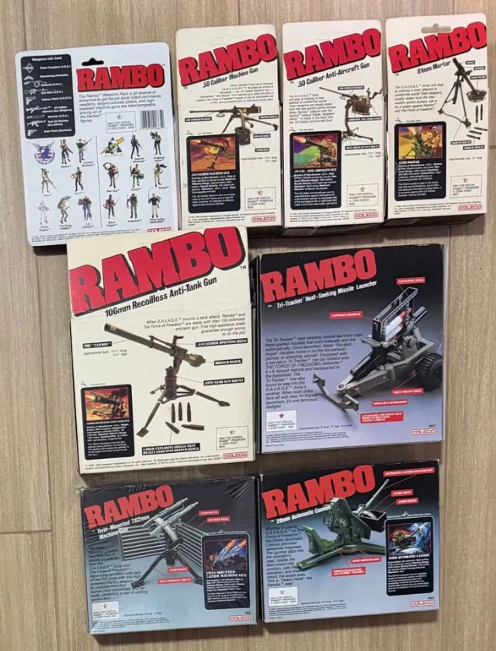 Coleção completa Rambo Coleco / Glasslite com 18 bonecos e 8 armas extras - Foto 4