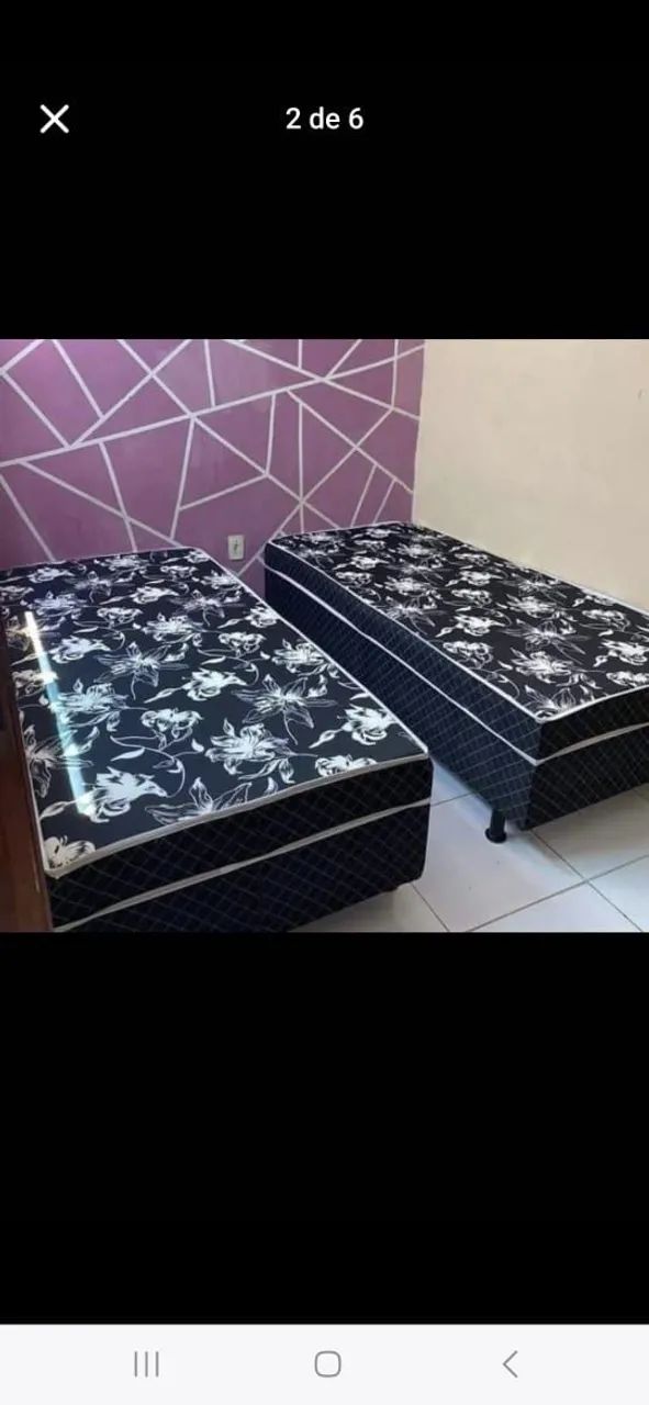 Camas box solteiro super confortável macia 