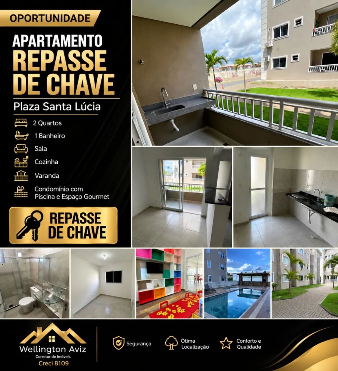 Repasse chaves apt com varanda 